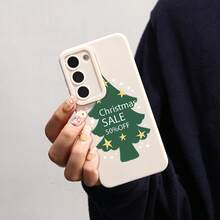 Funda de teléfono de silicona a prueba de golpes con patrón de árbol de Navidad de cobertura completa de la marca  para Galaxy S24 S23 S22 Plus Ultra FE S21+ S20 A72 A54 5G A53 A52 A52S A51 A33 A32 A23 A22 A21S, funda protectora de moda más vendida GN1 - Colores mixtos - Ver 5