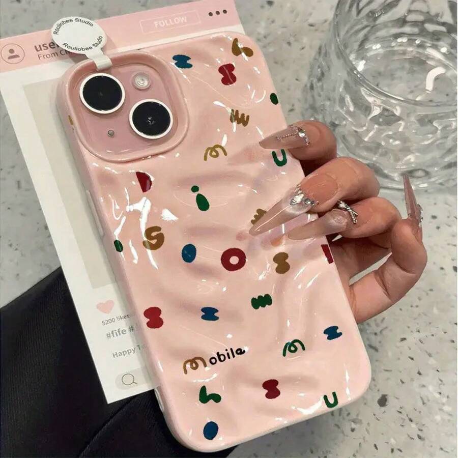 Funda protectora con diseño tridimensional de meteorito, suave y elegante, compatible con phone 15, 16 Pro Max, 16, 15 Pro, 14 Plus, 13, 12 Pro, 11 Pro, 12, 13, 16e, 17, 17 Pro, 17 Pro Max y 17 Air. Material duradero y ligero. - Rosa - Ver 1