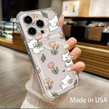 Funda transparente para teléfono con ranura para tarjetas. Compatible con teléfonos móviles de 16, 15, 14, 13, 12 y 11. Diseño moderno y sencillo. Esquinas reforzadas y resistentes a caídas. Funda transparente para todo tipo de teléfonos. - Blanco - Ver 5