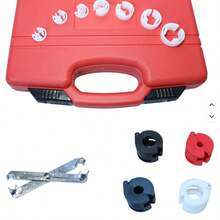 22-Piece Car AC Repair Kit - Refrigerant Line Quick Connect Release Tools - Fuel Line And Compressor Disconnect Set - Red - View 2