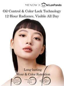 MENOW 小熊猫定妆粉饼，控油持久，遮瑕滋养，白色粉饼，适合干油性肌肤。 - P05 Soft Lavender - 查看 6