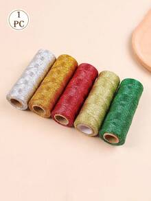 1卷100米圣诞装饰金属线，1毫米金色金属丝绳，礼品包装线，DIY首饰线，圣诞装饰绳