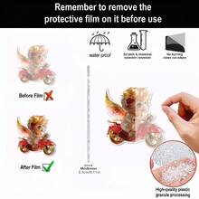 1pc Valentine's Day Love Angel 2D Acrylic Small Pendant, Transparent Acrylic With Gold Thread Couple Phone Chain Decoration, Backpack Hanging Decoration, Valentine's Day Gift - Multicolor-gold Thread - View 9