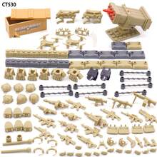 Military Set Simulate Battle Mini Weapon Pack Gun Rifle Pistol Accessories Building Blocks Diy Set Equipment Accessories Kits Swat Team Soldier Figures