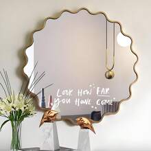 38x15.3cm "See How Far You've Come" Motivational Quote Wall Decal Sticker, Suitable For Mirror, Glass, Minimalist Text Sticker - White - View 3