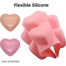 Heart Silicone Molds 1PC Valentine's Heart Chocolate Molds For Candy Ice Cube Resin Soap Jelly(Medium 1.8inch)