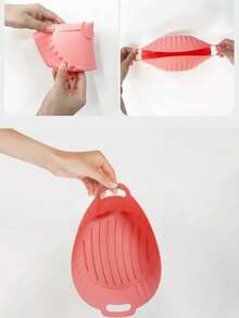 Paquete de 2 de Silicona para Freidora de Aire, Accesorios Silicon para Air Fryer Reutilizable Antiadherente, Resistente al Calor, Olla Silicona para Freidora, Horno, Microondas (Rosa) - Rosa - Ver 4