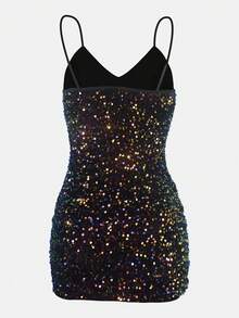 Sequin Cami Bodycon Dress - Multicolor - View 2