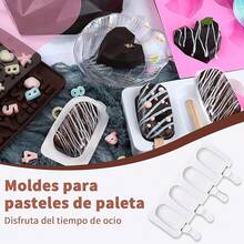 Luvan Set de 76 Moldes de Silicona para Chocolate, Kit de Repostería Flexible Antiadherente, para Chocolate,Caramelos, Postres y Manualidades, Sin BPA, Apto para Microondas, Horno y Lavavajillas - blanco - Ver 10