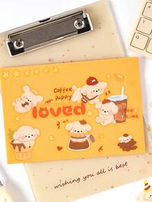 4pcs Pet Planner Stickers, Cute Pet Tea Party Series, Adorable Pet Theme Planner Stickers - Multicolor - View 9