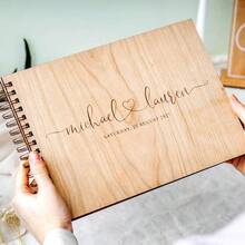 Libro de visitas personalizado de boda de país en tamaño A4/A5, álbum de fotos personalizado y único para recién casados, regalo de boda. - Multicolor 1 - Ver 3