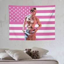 CelFlag Stray Tapestry Kids Wall Hanging Bang Music Chan Pink Amarican Flag,Suitable For Bedroom Living Room Dormitory Home Decor 30"X40" - 彩色 - 查看 6