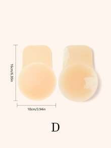 vfvQueen 1 Piece Of Plus Size Invisible Adhesive Bra, Seamless Silicone Large Cup Bra, With Push-Up And Lift-Up Functions, Women's Underwear Accessories, Featuring A Front Band Closure Design. 1 Pair Of Plus Size Invisible Lift-Up Chest Pads, Seamless Self-Adhesive Lift-Up Breast Pads, Strapless And Backless, With Streamlined Shape And Smooth Texture. - Multicolor - View 18