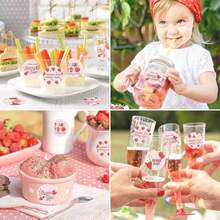 500pcs/Roll, 1 Inch/1.5 Inch Cute Strawberry Thank You Stickers, Non-Adhesive Labels, Sealing Stickers For Summer Birthday Party Decoration,School Supplies,Back To School - Multicolor - View 6