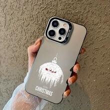 Funda de Teléfono Plateada Hermosa con Decoración de Reno de Navidad, Funda de Teléfono a Prueba de Golpes Adecuada para 16 11 15 14 13 12 Pro Plus, Regalo de Navidad Lindo Adecuado para Mujeres Hombres Adolescentes Chicas - Colores mixtos - Ver 2