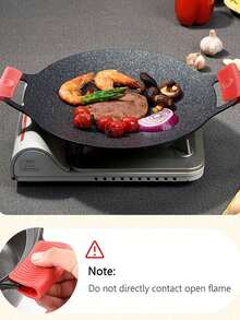 2个装硅胶锅柄套，耐高温耐磨锅柄套，锅柄隔热套，锅盖/平底锅防滑套，煎锅/平底锅硅胶隔热手柄套，防滑锅柄套，防止烫伤，适用于锅和炒锅的耐热手柄套，锅柄隔热套，通用厨房炊具替换装