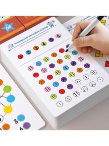 可重复使用的儿童涂色书、早期教育培训卡、圣诞礼物、生日礼物或学习用品；返校用品有助于提高思维能力和注意力。