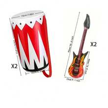 10/12 pièces Accessoires de microphone gonflable, microphone en PVC pour divertissement, décoration de scène, accessoires de fête gonflables, cadeaux, set de microphone gonflable - style moderne, sans alimentation, sans plumes, convient pour Noël, Halloween, Festival des lanternes, rentrée scolaire, fête des célibataires, anniversaire et concert de musique, fête à thème, accessoires de scène