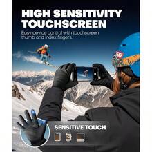 Winter Gloves Men Women Made With 3M Thinsulate Lightweight Thermal Warm Gloves For Cold Weather With Touch Screen Fingers Water Resistant Running Gloves For Cycling Hiking Driving