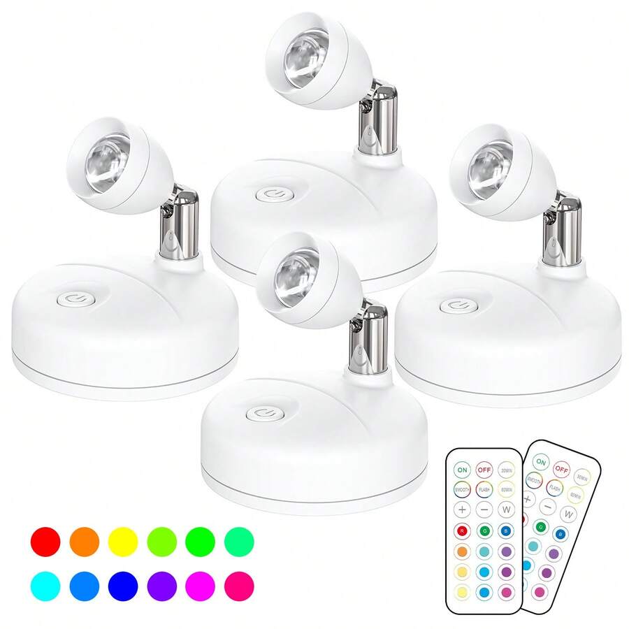 1/2/4pcs Magnetic LED Motion Sensor Light, USB Night Light, Easy To Install In Hallway, Stairs, Bedroom, Kitchen And Office - Multicolor - View 1