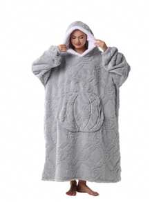 南瓜口袋连帽毯 - 男女通用超大号连帽毯，舒适保暖，柔软涤纶编织毯，适合成人，仅限手洗，水果主题，圣诞节、情人节、母亲节、父亲节礼物