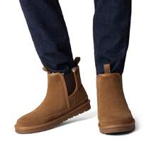 Men's FuzzyGo Winter Boots Rugged Suede Leather Warm Insulated Chelsea Snow Boots Outdoor Comfort