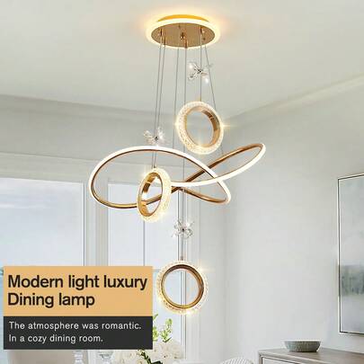 Modern Luxury New Crystal Flower Pendant Light For Bedroom, Dining Room, Living Room, LED Hallway, Staircase, Bar Counter Ceiling Light Fixture, Home Decor