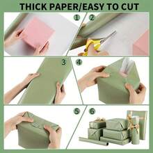 17.0 Inch X 118.11 Inch Green Wrapping Paper Roll, Suitable For Weddings, Parties, Birthdays, Holidays - Mouse Green - View 4