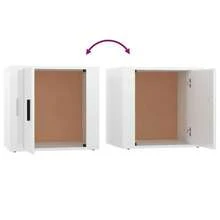 vidaXL Nachttische 2 Stk. Hochglanz-Weiß 50x39x47 Cm - Bianco - Visualizzare 9