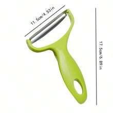 1个厨房蔬菜削皮器，带耐用防滑手柄，可用于削土豆、胡萝卜、黄瓜等水果，是家用和户外厨房用具。 - 彩色 - 查看 8