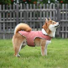Warm Pet Dog Jacket, Thick Fleece Winter Coat With Adjustable Strap, Windproof & Waterproof, Suitable For Small, Medium And Large Dogs - Dusty Pink - View 19