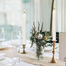 10 Inch Taper Candles,Set Of 4 Tapered Candle, Tall Candlesticks,Conical Stick Candles,Less,For Home Dinner, Party, Wedding, Halloween, Christmas (White, 10inch){Inchcolor_nameinch:InchWhiteinch,Inchsize_nameinch:Inch10inchinch} - 白色的 - 查看 7