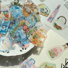 50pcs Cartoon Transparent Object Stickers For Luggage, Laptop, Notebook, IPad, Phone, Diary, DIY Skateboard, Water Bottle, Guitar, Helmet, Waterproof Decals Back To School - 多色 - 查看 5