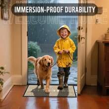 Yimobra Tapete de bienvenida para interiores y exteriores impermeable para todas las estaciones entrada exterior resistente al agua para todo tipo de clima antideslizante de perfil bajo 47 x - 47x24 - Ver 5