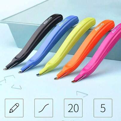 1pc Flat Staple Remover Pencil Look Streamline Design Portable Magnetic Staples Removal Tools For Office School Binding,Back To School,School Supplies, Home Decor, Party & Christmas Storage