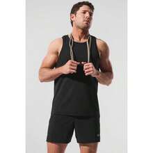 Alo Yoga Conquer Tank - White |  | Pilates Set - Black - View 5