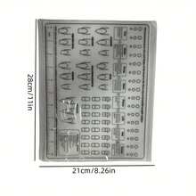 1pc Nail Practice Mat - Reusable, Alcohol-Free Nail Art Training Pad With Nail Design Guide, Perfect For Salon & Home Manicure Practice, Nail Art Training|Durable Nail Pad| Material