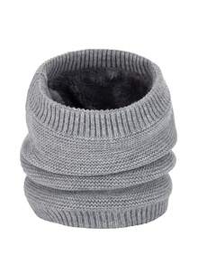 1pc Men's Simple & Convenient Knitted Neck Warmer, Soft & Stretchy Warm & Comfortable Scarf, Suitable For Winter Daily Outdoor Activities, Hiking