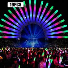 19/30/50/100Pcs LED Foam Glow Sticks Party Wedding Flashing LED Light Stick Light-Up Wand