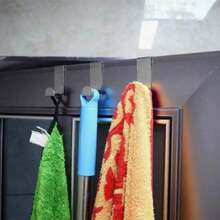  Door Top Hooks, Cabinet Door Hanger, Metal Hangers, Sturdy Bathroom Door Towel Hook, Unmarked Nail Free, Wardrobe Hook, Bathroom Shelf, Door Storage, Bathroom Hook,Clothes, Bags, Bags, Hats Storage ,Hanging Clothes Coats Organizer,Used For Kitchen Wardrobes, Cabinets, Offices, Bathrooms, Bedrooms, Cabinet Doors ﻿ ﻿ - Random Color - View 6