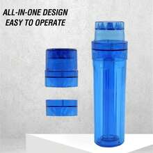 1 pieza Molinillo de plástico para tabaco y hierbas de color rojo y azul aleatorio con rellenador de cono pre-enrollado - Multicolor - Ver 7