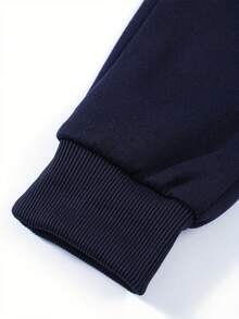Hombre008 traje para hombre Conjunto de Sudadera con Capucha y Pantalones de Bolsillo con Cordón para Hombre, Estampado Alegre del Diablo, Grueso y Versátil, Manga Larga, Adecuado para Actividades al Aire Libre en Primavera - Azul - Ver 5