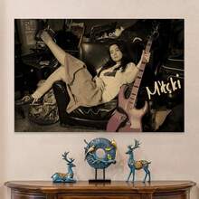 1张Mitski复古美学音乐海报，高品质高清微喷帆布墙画，防水房间装饰，通用节日礼物，12x16英寸（不含框） - 彩色 - 查看 3