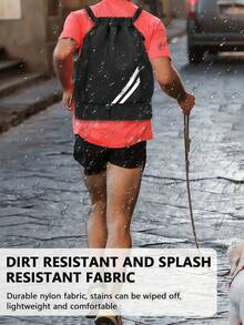 Waterproof Drawstring Backpack With Shoe Compartment Dry Wet Separation Design Sports Backpacks For Men And Women Large Capacity Dual-Strap Bag With Adjustable Shoulder Straps For Basketball Gym Yoga Fitness Outdoor Travel Essential Accessories School Stuff - Multicolor - View 10