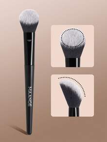 MAANGE 1/2 cọ tán má hồng chuyên nghiệp mềm mại, thích hợp cho các sản phẩm dạng lỏng, kem và phấn - Có thể dùng để đánh má hồng, làm mịn da và làm lớp lót, được làm từ sợi mềm mại, nhẹ nhàng trên da, thích hợp để mang theo khi đi du lịch, sử dụng tại nhà hoặc ngoài trời, là món quà phụ kiện trang điểm tuyệt vời cho bạn bè, cũng có thể được sử dụng như cọ nền, cọ che khuyết điểm, cọ má hồng, cọ tạo khối, cọ bronzer, cọ phấn phủ, v.v. - màu đen - Xem 2