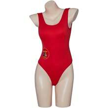 Pam &  Cosplay Costume Pamela Anderson Sexy Red Jumpsuit Swimsuit Beach Wear Bikini Outfits Uniform - 紅色 - 查看 2