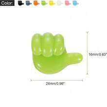 100pcs Random Color Multi-Purpose Thumb Shaped Wall Hooks - Fashionable Style, Self-Adhesive Installation Base, Easy To Install In Dorm, Kitchen, Bedroom - No Nails Needed - Multicolor - View 8