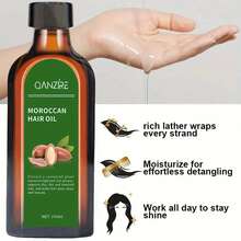 摩洛哥坚果油，摩洛哥坚果护发油 - 对抗毛躁，修复分叉和脆弱的头发，使头发柔软有光泽，是秋冬季护发的理想选择 - 藍色 - 查看 10