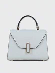 Handteller-Tasche, strukturierte Optik, rosé Farbton, eleganter und vielseitiger Stil