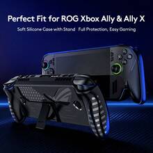 适用于华硕 ROG Box ALLY/ALLYX 游戏电脑的保护壳（1 件装），带支架设计，防震，柔软硅胶材质，防刮擦 - 黑色、白色、透明 - 彩色 - 查看 14